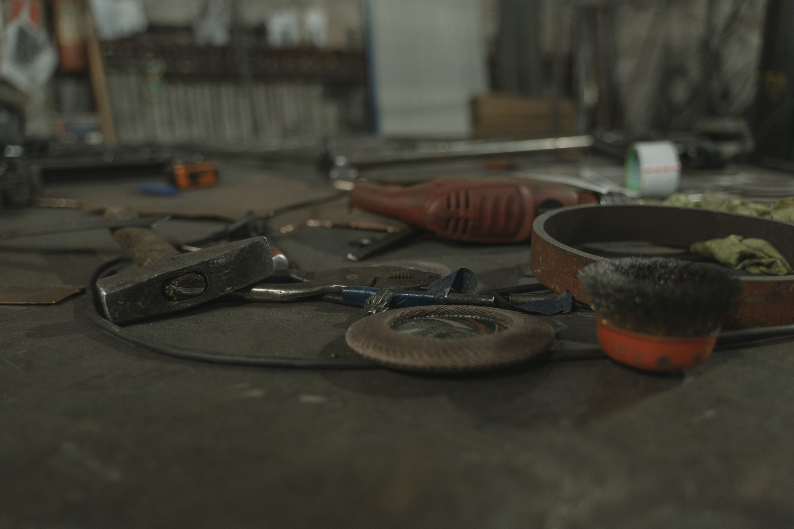 Sélection outils atelier établi industriel