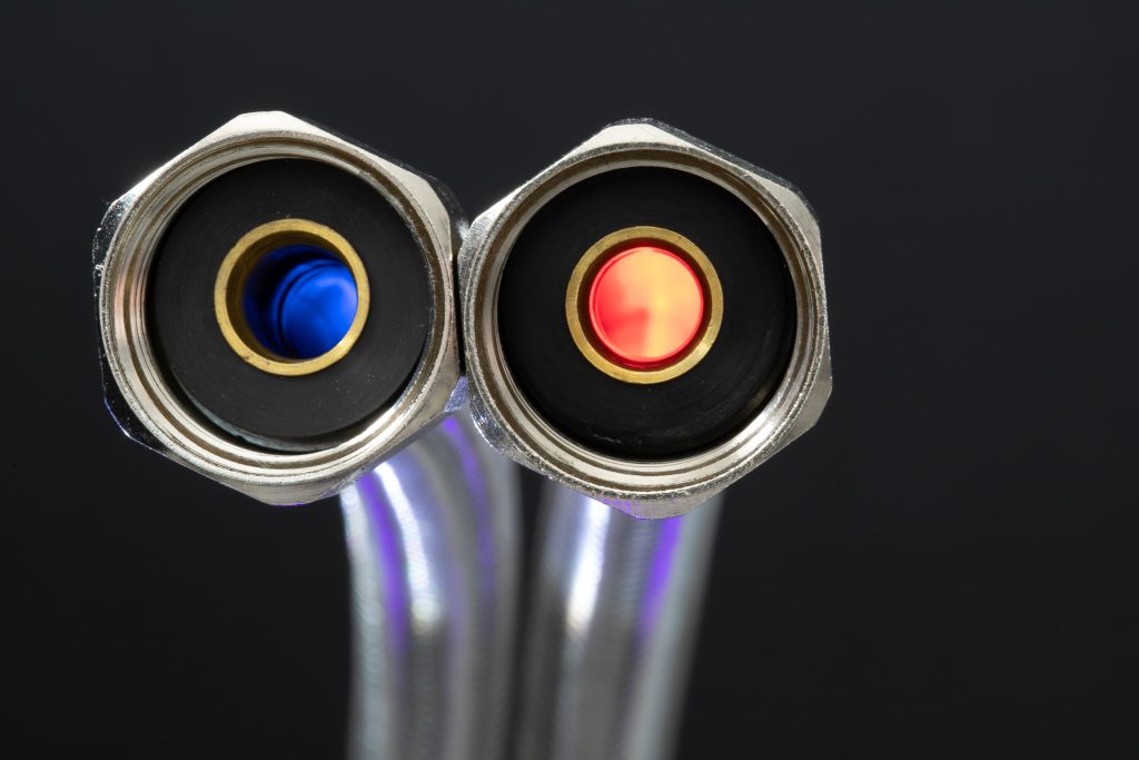 Connecteurs de tuyau d'arrosage chromés avec indicateurs colorés
